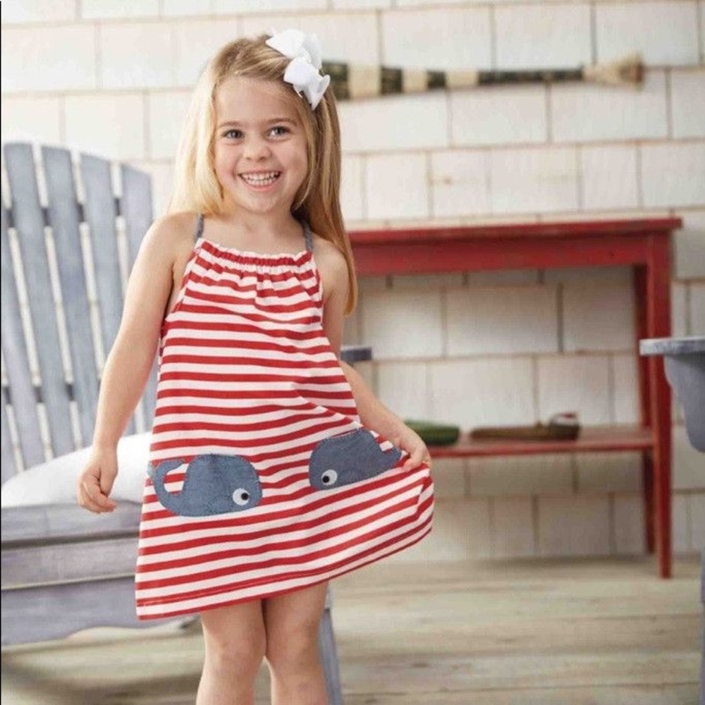 Mudpie striped whale dress